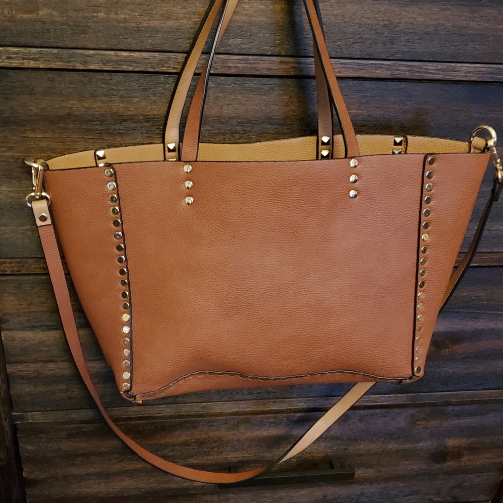 INZI Reversible Cognac Tote